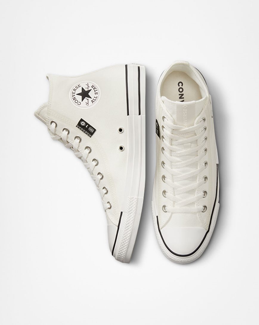 Tenisky Vysoke Converse Chuck Taylor All Star Grid Logo Damske Biele | SK SZQBW5